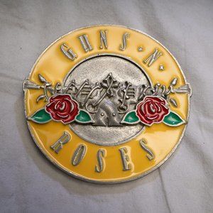 Guns N Roses belt buckle metal rock band